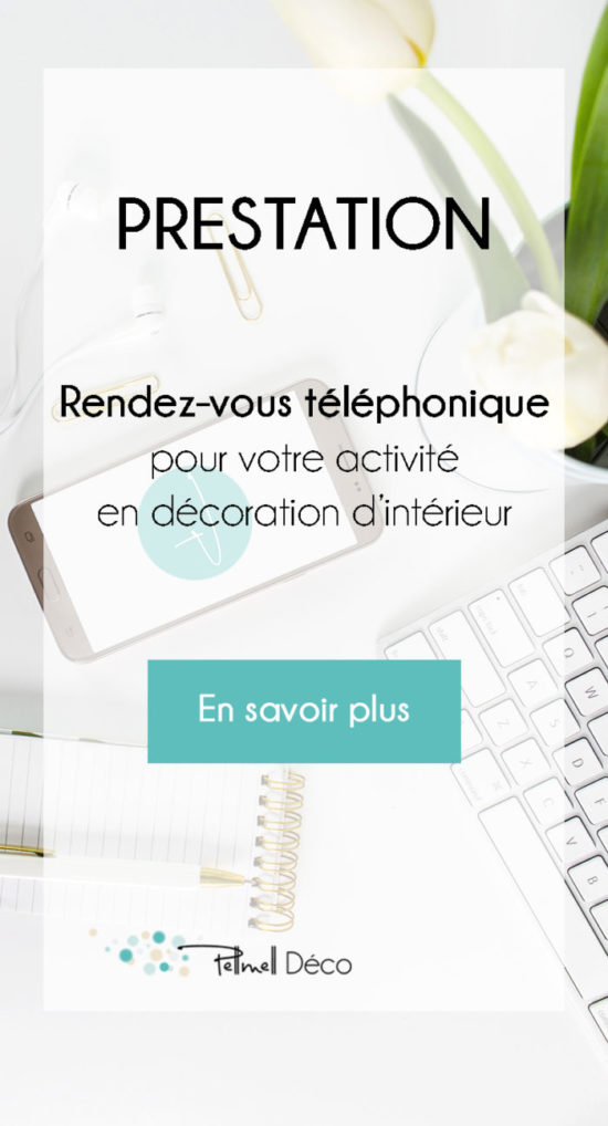 Prestation rendez-vous téléphonique pour votre activité en décoration d'intérieur