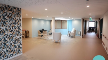 Choix de la polychromie de l'EHPAD - Salon rez-de-chaussée bleu