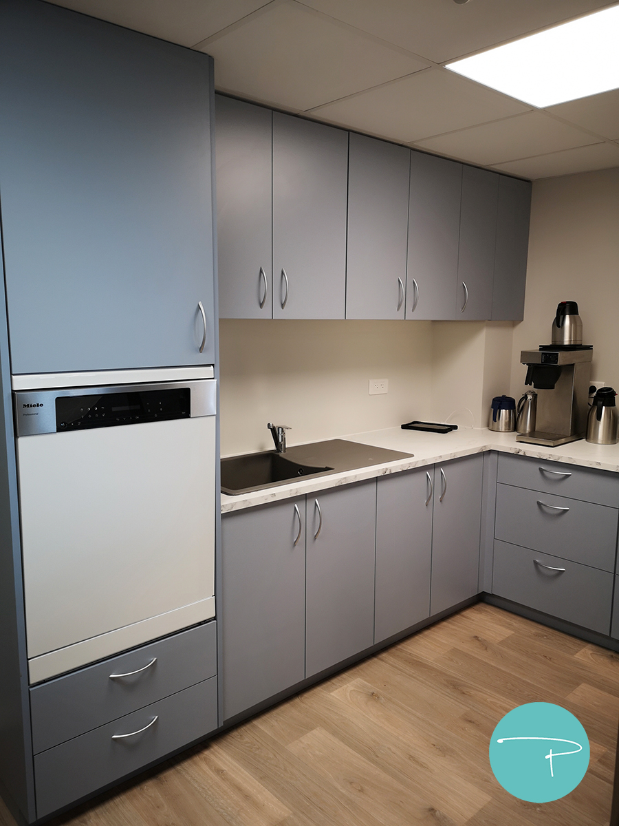 Choix de la polychromie de l'EHPAD - Cuisine office bleu clair