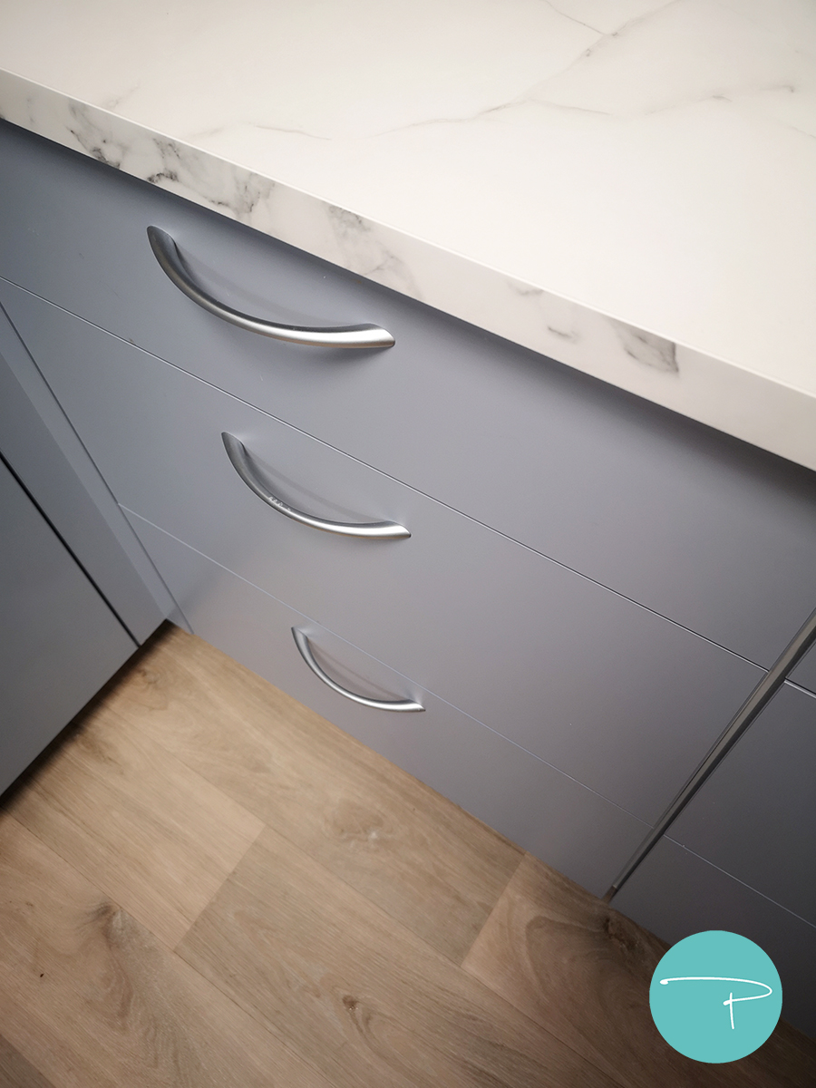 Choix de la polychromie de l'EHPAD - Cuisine office bleu clair