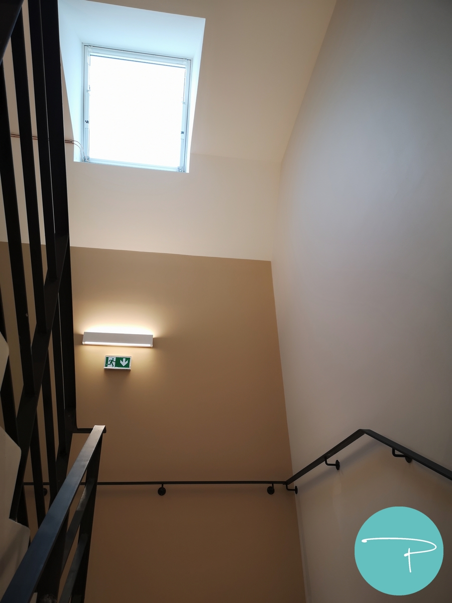 Choix de la polychromie de l'EHPAD - Cage d'escalier technique beige