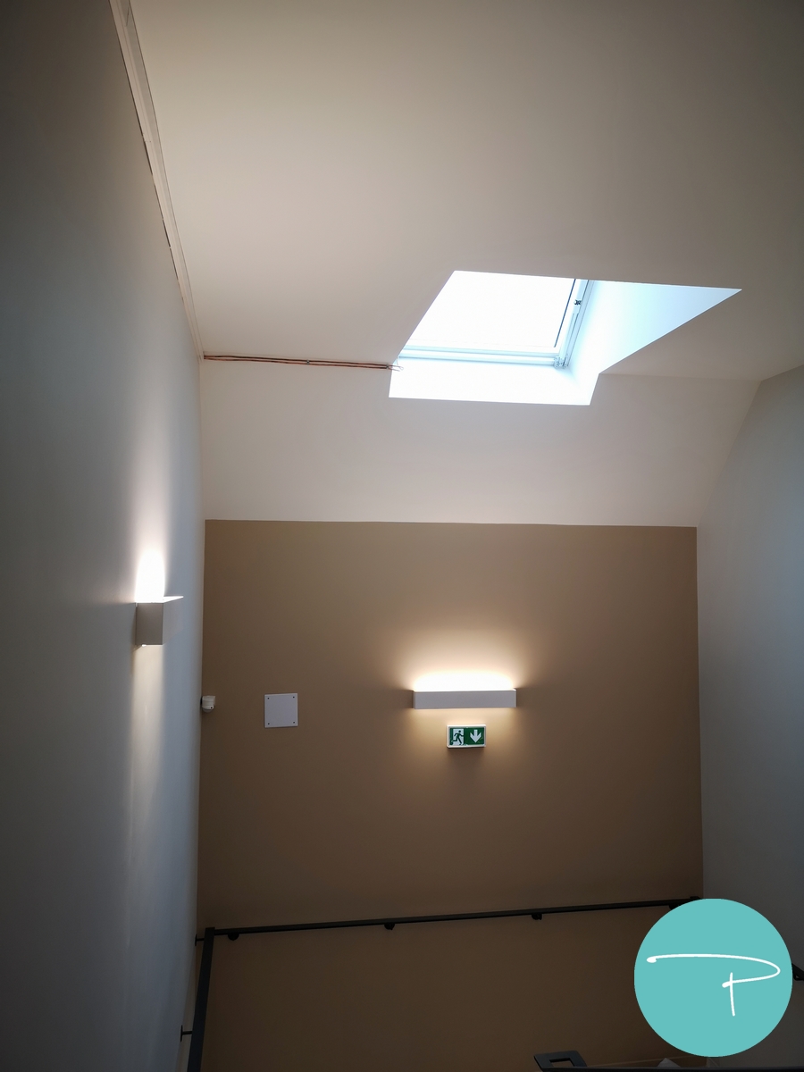 Choix de la polychromie de l'EHPAD - Cage d'escalier technique beige