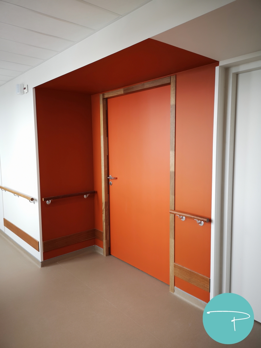 Choix de la polychromie de l'EHPAD - Ascenseur terracotta