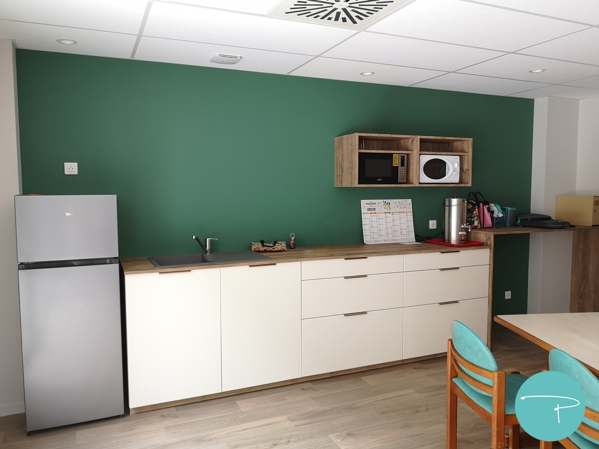 Choix de la polychromie de l'EHPAD - Cuisine du personnel vert